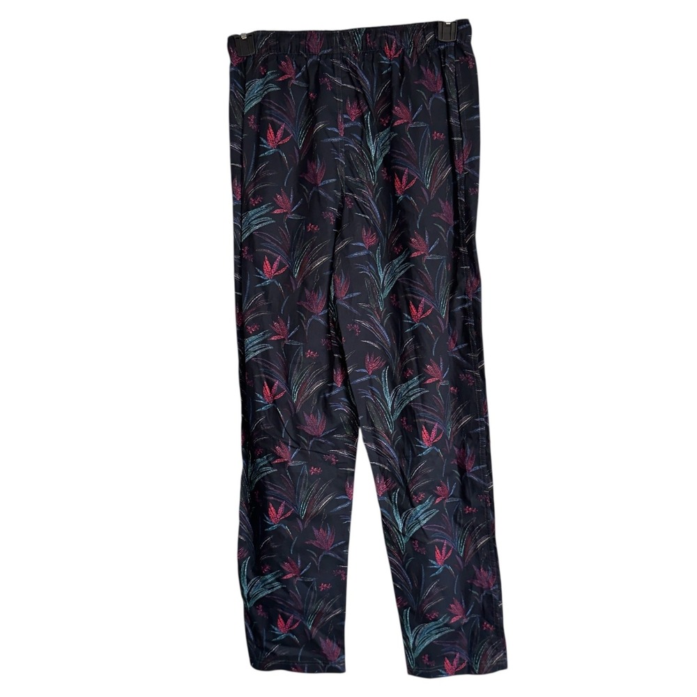 Tommy Bahama Mens Small Black Tropical Cotton Lounge‎ Pants NWT